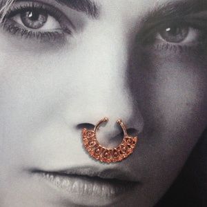 Faux Septum Ring in Rose Gold tone